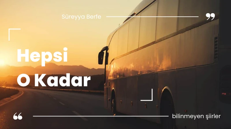 Read more about the article Bilinmeyen Şiirler: Süreyya Berfe – Hepsi O Kadar